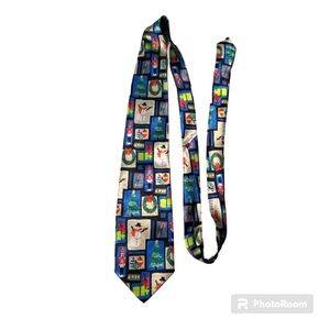 Vintage Ferrarius Christmas Necktie. Christmas Theme Tie.